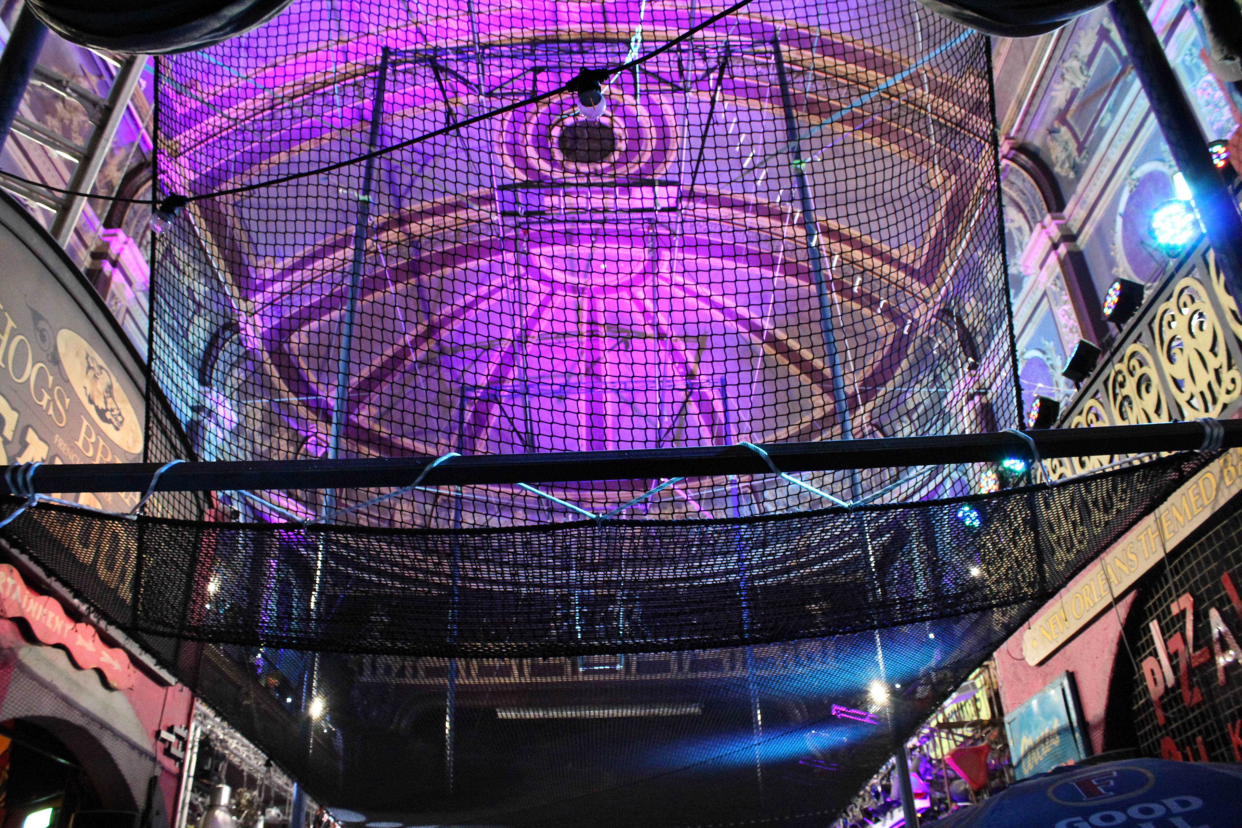 The view which greets people on entry through the net